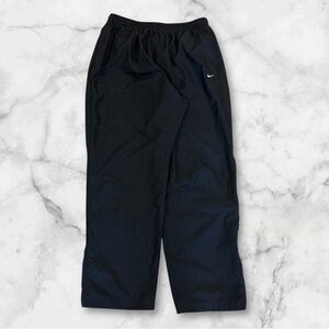 Nike Athletic Dry Fit Black Pants Pull On, Drawstrings, Ankle Zip Size XXL